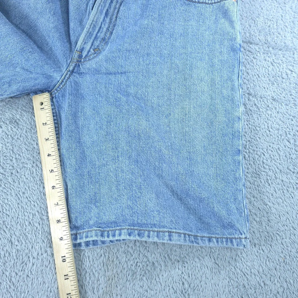 Levis 550 Denim Shorts Mens 36 Blue Relaxed Fit Bermuda Light Wash 12 Inseam